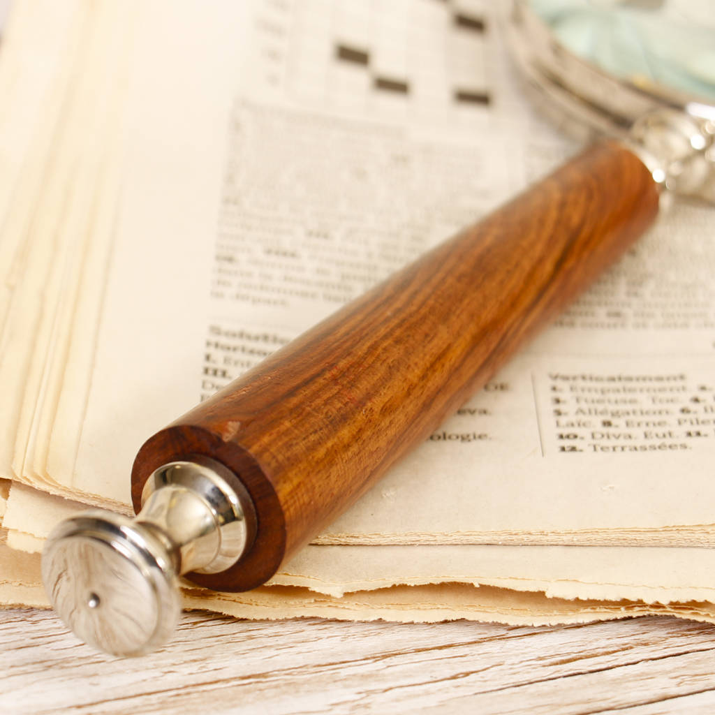 wood handled magnifying glass by dibor