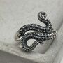 925 Sterling Silver Octopus Tentacles Ring, thumbnail 7 of 9