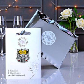 You And Me Are Meant To Bee Valentine's Day Love Pin, 2 of 8