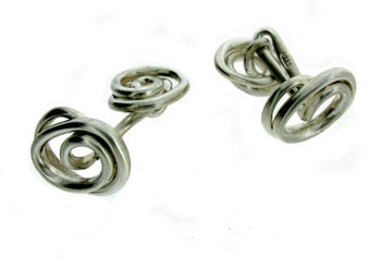Sterling Silver Coil Cufflinks, 3 of 6