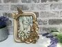 Cream And Gold Butterfly Photo Frame – 6x4 Inch Portrait, thumbnail 1 of 10