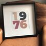 Personalised Birthday Print In Soft Browns In Frame, thumbnail 2 of 2