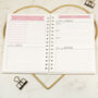 Pink And Gold Marble Wedding Planner Hardback Notebook, thumbnail 4 of 6