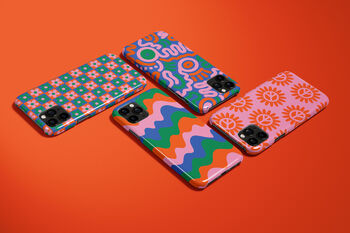 Check Flower Phone Case Durable iPhone Samsung Mobile Cover, 11 of 12