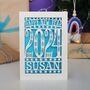 Personalised Papercut Happy New Year Card, thumbnail 5 of 12