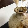 Olive Green / Brown Vintage Stoneware Bud Vase, thumbnail 2 of 6