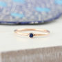 Clio 9ct Rose Gold Saphire Stack Ring, thumbnail 2 of 3