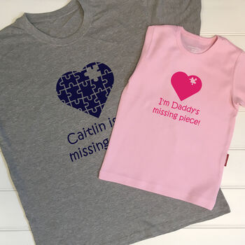 Personalised Piece Of My Heart T Shirt Set, 2 of 7