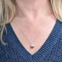 The Orb Amethyst February Birthstone Necklace, Silver, thumbnail 5 of 7