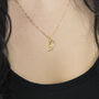 Gold Plated Sterling Silver Angel Wing Necklace, thumbnail 2 of 4