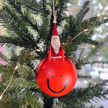 Personalised Space Hopper Santa Christmas Decoration, 2 of 3