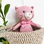 Personalised Linen Cat In Basket, thumbnail 2 of 3