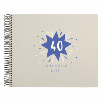 Personalised 40th Birthday Spiral Bound Book, 3 of 10