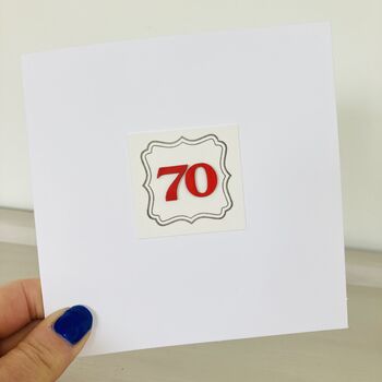 70th Handmade Card, 2 of 3