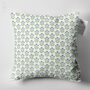 Blue Floral Block Print Chenille Cushion Cover, thumbnail 10 of 12