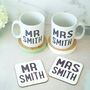 Personalised Mr And Mrs Mug And Coaster Set, thumbnail 1 of 5