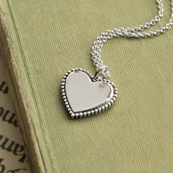 Engravable Sterling Silver Heart Necklace, 2 of 5
