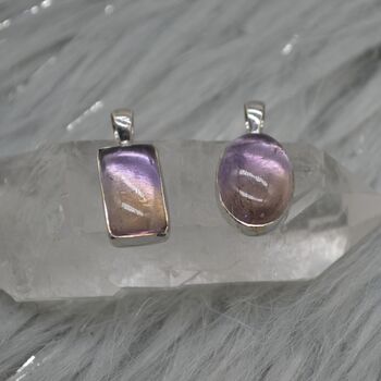 Ametrine Pendant: Sterling Silver, Purple Gemstone, 4 of 6