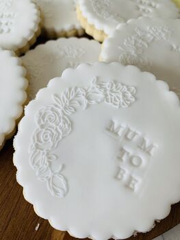 Personalised Baby Shower Mum To Be Party Biscuits, 2 of 9