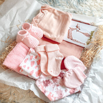 Luxury Hygge Pink Baby Letterbox Hamper, 5 of 6
