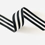 Black And White Striped, Grosgrain Ribbon, thumbnail 1 of 5