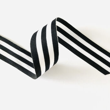 Black And White Striped, Slimmer Stripe, Grosgrain Ribbon, 9 of 9