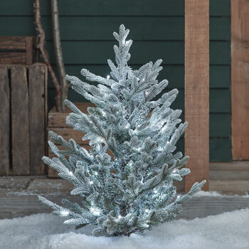 3ft Dual LED Snowy Outdoor Christmas Tree Stake, 2 of 5