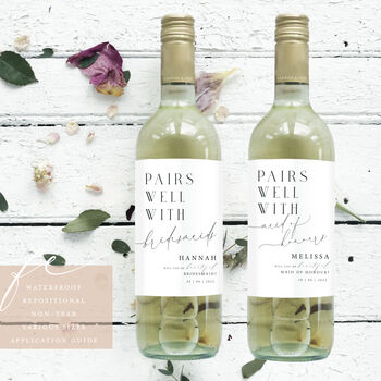 Personalised Wine Label | Pairs Well With Bridesmaids, 11 of 12