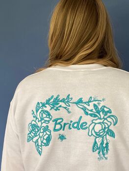 Bride Sweater With Personalised Forever Sleeve, 5 of 9