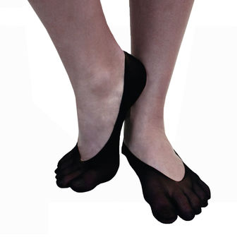 Legwear Plain Nylon Toe Foot Cover Toe Socks, 3 of 8
