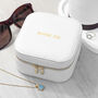 Personalised Bold Message White Travel Jewellery Case, thumbnail 2 of 10