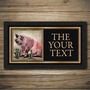 Personalised Bar Runner And Coasters Pig And Bottle, thumbnail 3 of 8