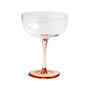 Pink Stemmed Champagne Coupe With Floral Etch, thumbnail 3 of 3