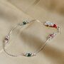 Pure Silver Colourful Beaded Payal Anklet, thumbnail 5 of 5