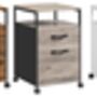 File Cabinet Two Drawers Mobile Office Table Wheels, thumbnail 9 of 9