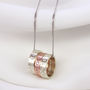 Solid 9ct White And Rose Gold Family Name Necklace, thumbnail 1 of 5