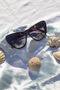 Black Exaggerated Chunky Cat Eye Sunglasses, thumbnail 1 of 9