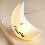 Personalised Smiling Crescent Moon LED Night Light, thumbnail 1 of 5