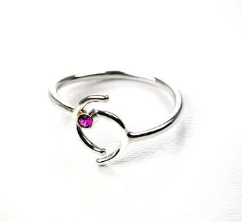 Silver Ring Set With Bright Precious Gemstones, 2 of 4
