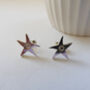 Sterling Silver Spikes Star Studs, thumbnail 1 of 4