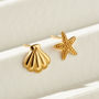 Starfish And Shell Stud Earrings, thumbnail 3 of 10