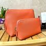 Terracotta Orange Cosmetic Wash Bag, thumbnail 5 of 6