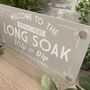 Welcome To The Long Soak Hot Tub Garden Sign, thumbnail 3 of 12