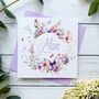 Handmade Floral Mother's Day Card: Purple Butterfly Design. Customisable, thumbnail 2 of 11