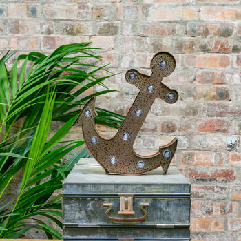 Large Rusty Anchor LED Light, 2 of 6