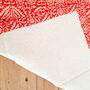 Bagru Block Printed Indian Table Runner, Red And White, thumbnail 8 of 11