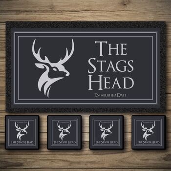 Stags Head Personalised Pub Sign/Bar Sign/Man Cave, 8 of 8