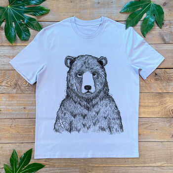 Grizzly Bear Men's Organic T Shirt, 3 of 6