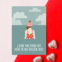 Open Water Swimming Valentine's Card, thumbnail 3 of 3