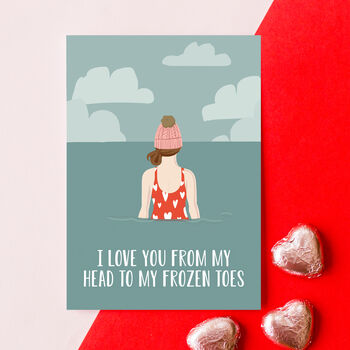 Open Water Swimming Valentine's Card, 3 of 3